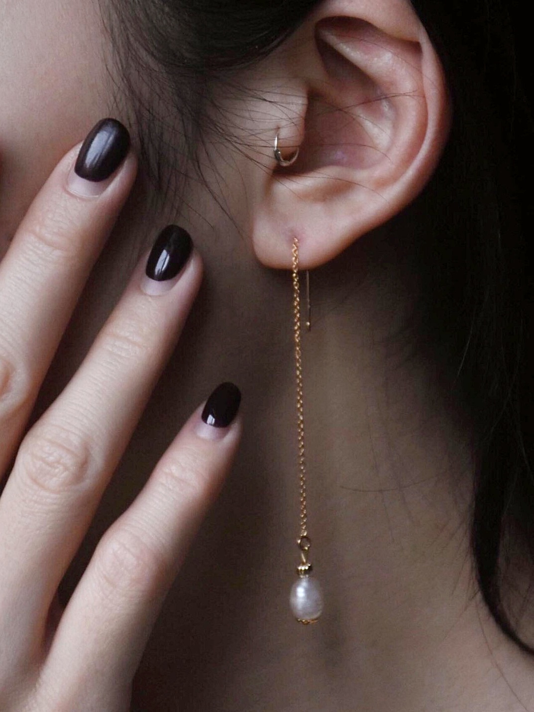 可調式珍珠耳鍊