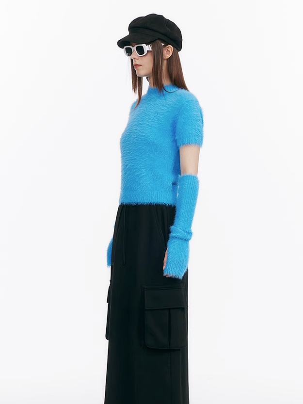 Demode｜Sweet And Cool Fluffy Short Sleeves Sets