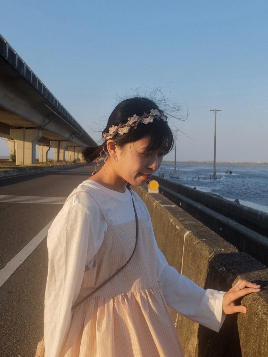 元素 杏白x可可灰｜編織髮帶 