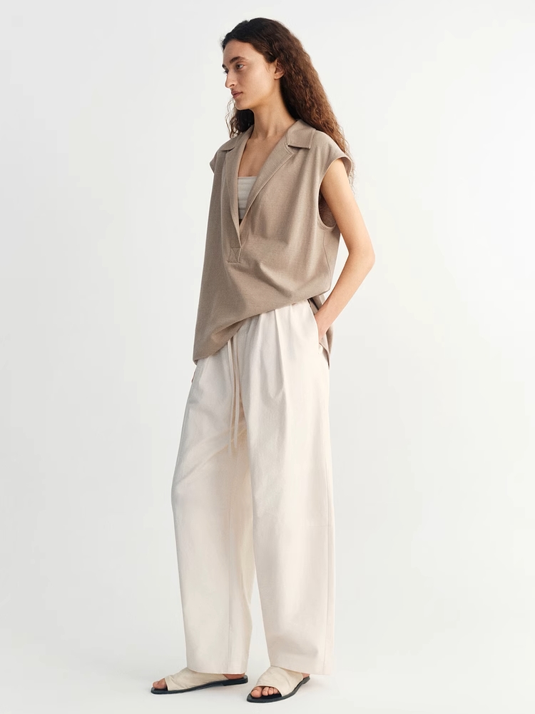 INSIS｜Nordic Literary Layered V-Neck Casual Knitted Vest Blouse