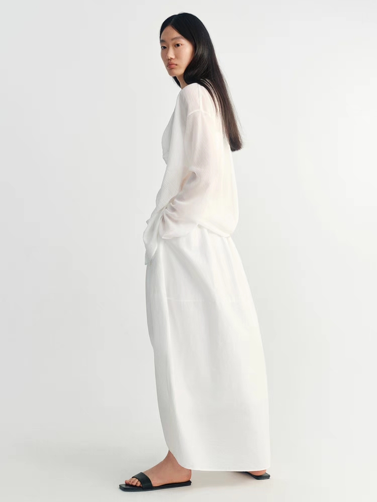 INSIS｜Nordic Literary Pima Cotton Flower Bud Skirt
